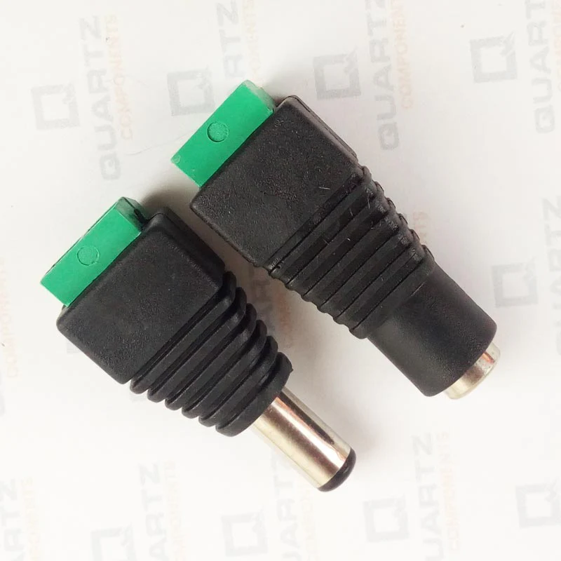 1 Pair Male + Female CCTV Cameras 2.1mm x 5.5mm DC Plug - Image 3