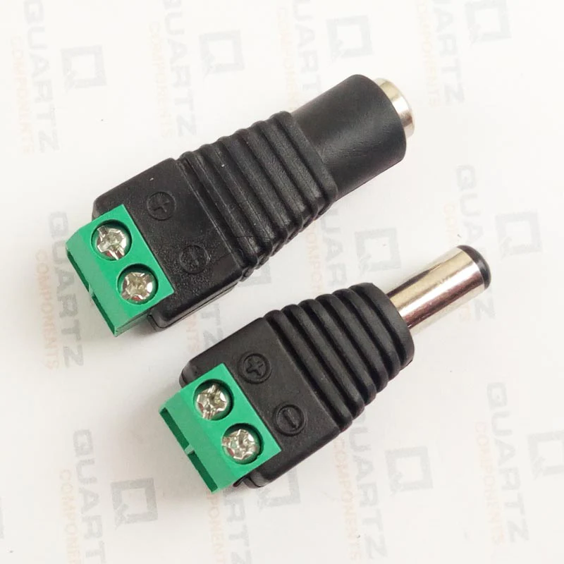 1 Pair Male + Female CCTV Cameras 2.1mm x 5.5mm DC Plug - Image 4