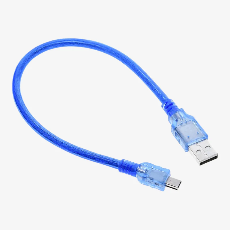 Arduino Nano Cable (USB 2.0 A to USB 2.0 Mini B) - Blue/Black - Image 5