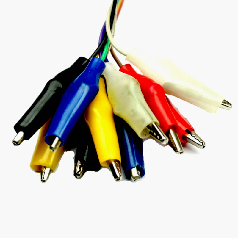 Female Jumper Wires with Alligator Clips (20 cm) - 10pcs Crocodile Dupont Female Connector - Image 3