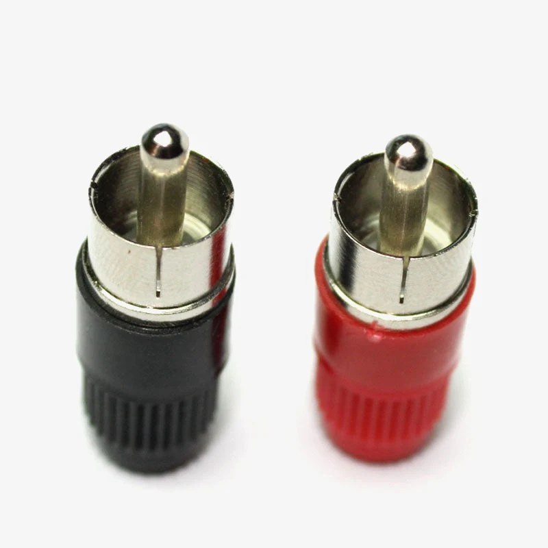 RCA Plug Male Connector Pair (Red & Black) - Image 4