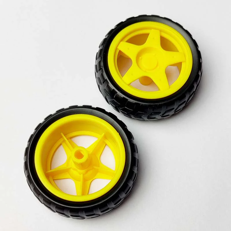 Robot Wheel 65mm for DC Geared Motor (Pack of 2) - Image 3